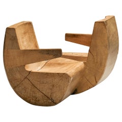 José Zanine Caldas Tête-à-Tête Conversadeira Namoradeira Rocker Lounge Chair