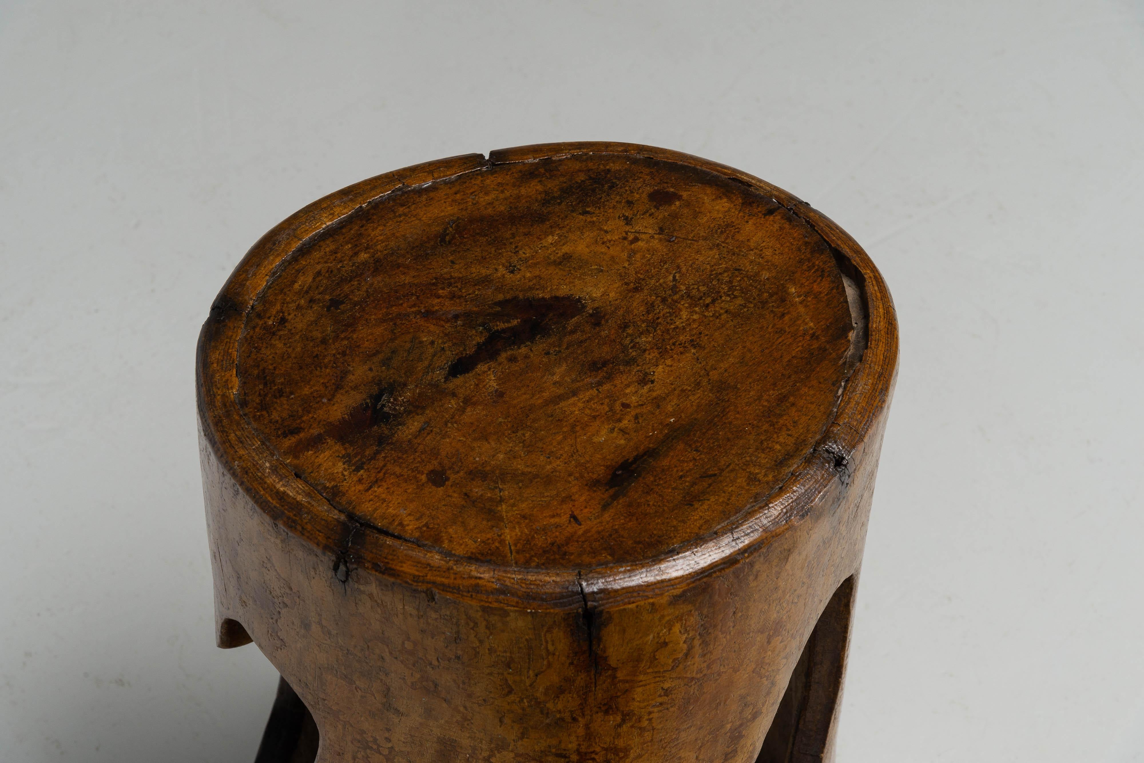 Late 20th Century José Zanine Caldas trunk stool Brazil 1979 For Sale