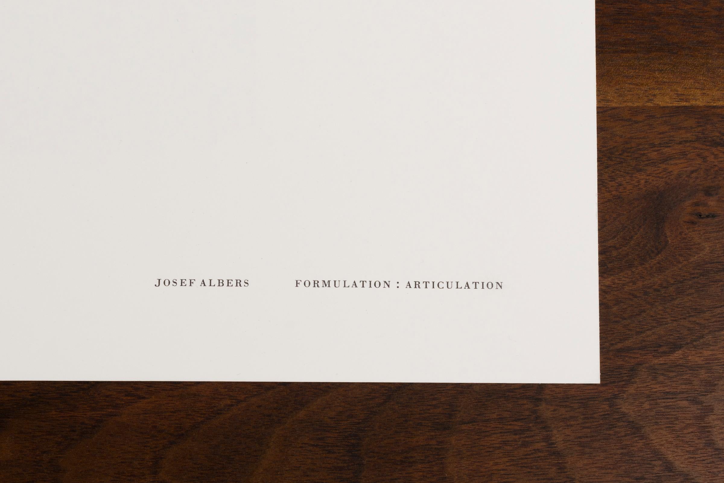 Josef Albers „Formulation : Articulation“ Portfolio II, Ordner 20 (amerikanisch) im Angebot