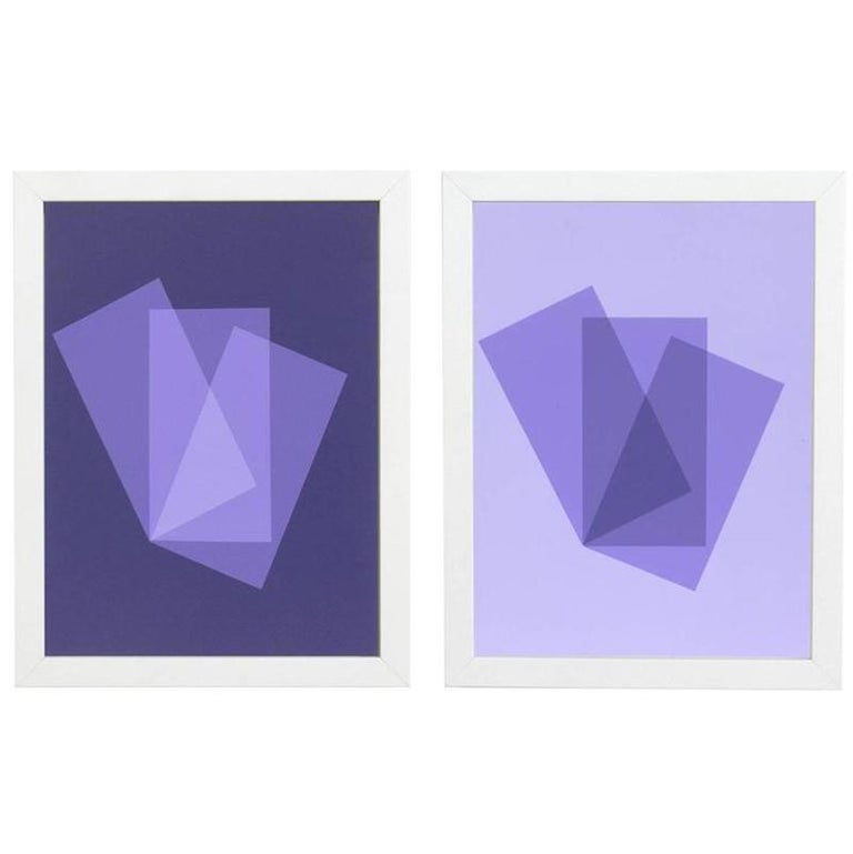 American Josef Albers Abstract Lithographs from Interaction of Color For Sale