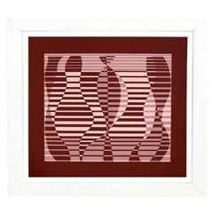 Josef Albers Abstract Screen-Print from Formulation and Articulation