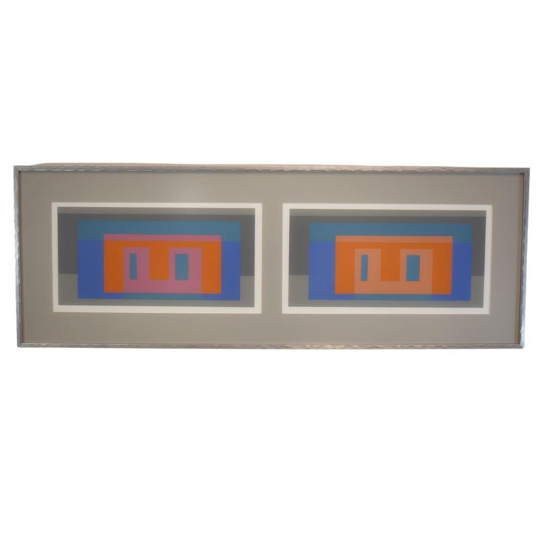 American Josef Albers Formulation Articulation Diptych Folio I Folder 17 Circa 1972 For Sale