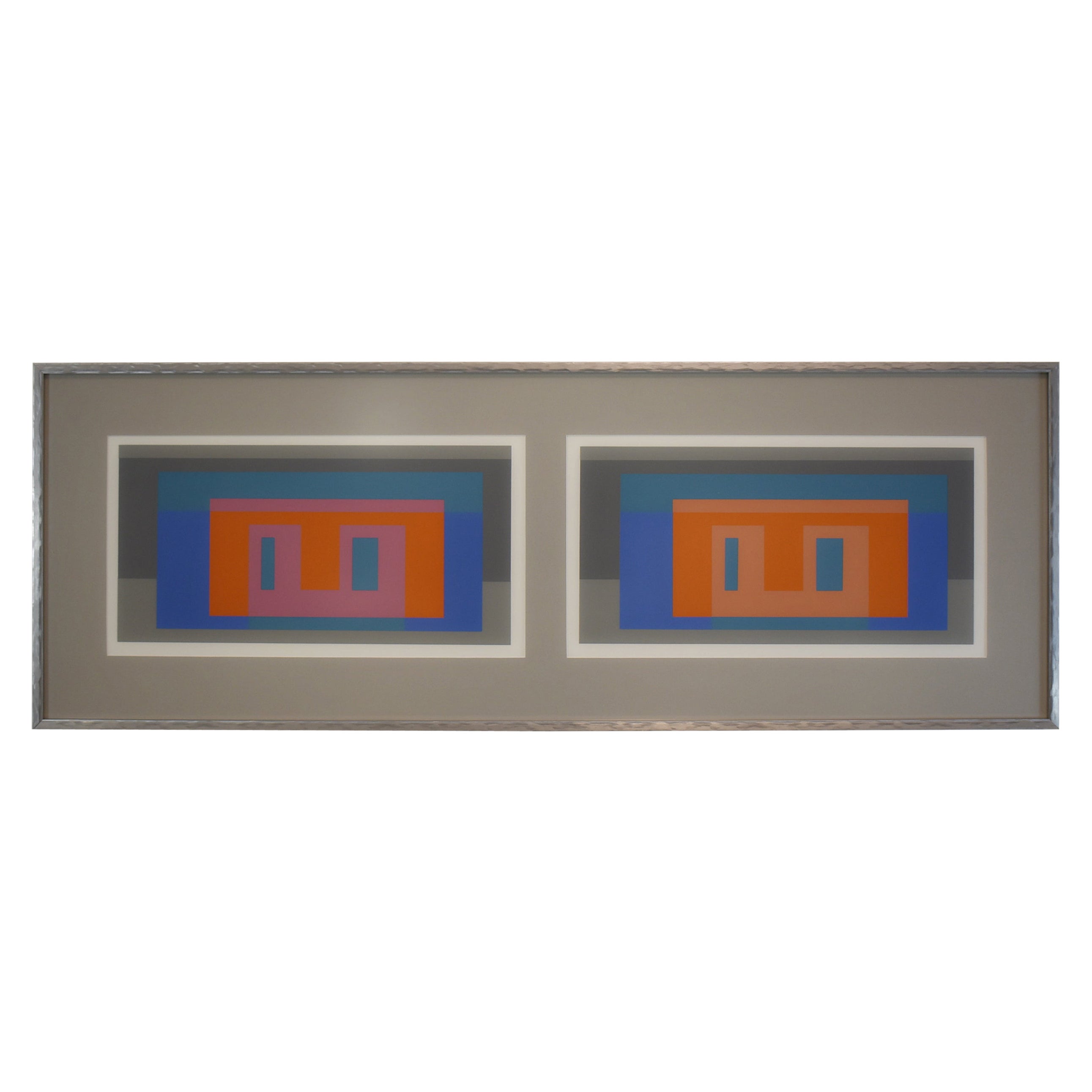 Josef Albers Formulación Articulación Díptico Folio I Carpeta 17 Circa 1972 en venta