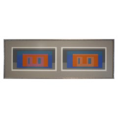 Vintage Josef Albers Formulation Articulation Diptych Folio I Folder 17 Circa 1972