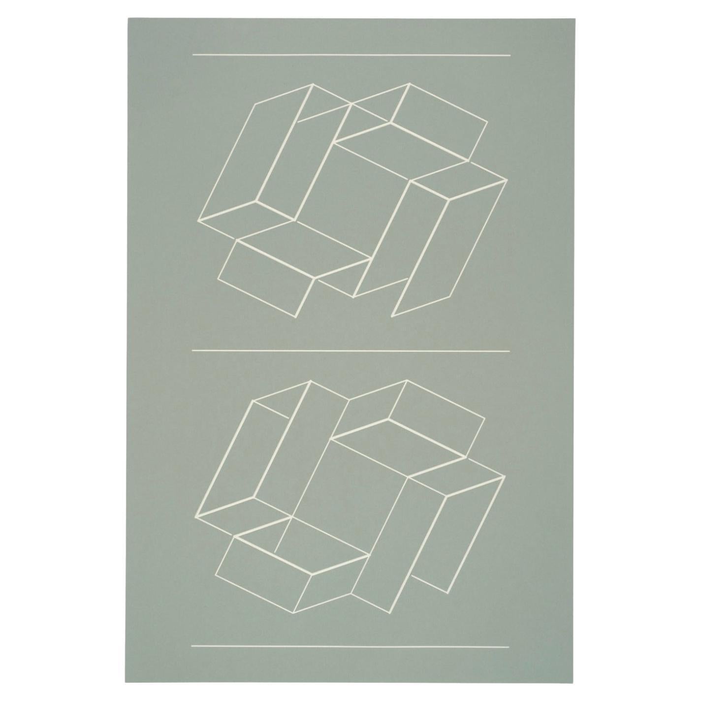 Josef Albers from White Embossings on Gray Series, Print II For Sale
