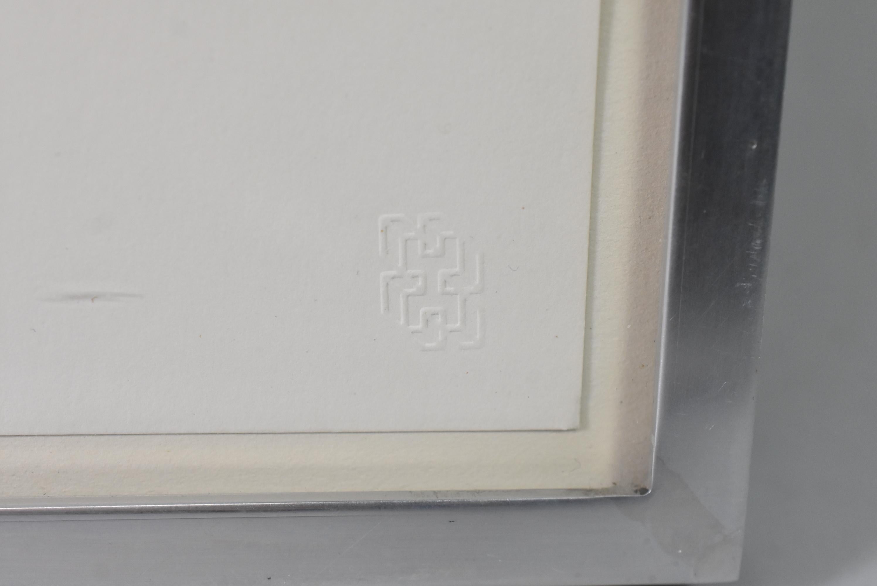 Josef Albers Hard Edge Soft Edge Series, Green and Grey In Good Condition For Sale In Toledo, OH