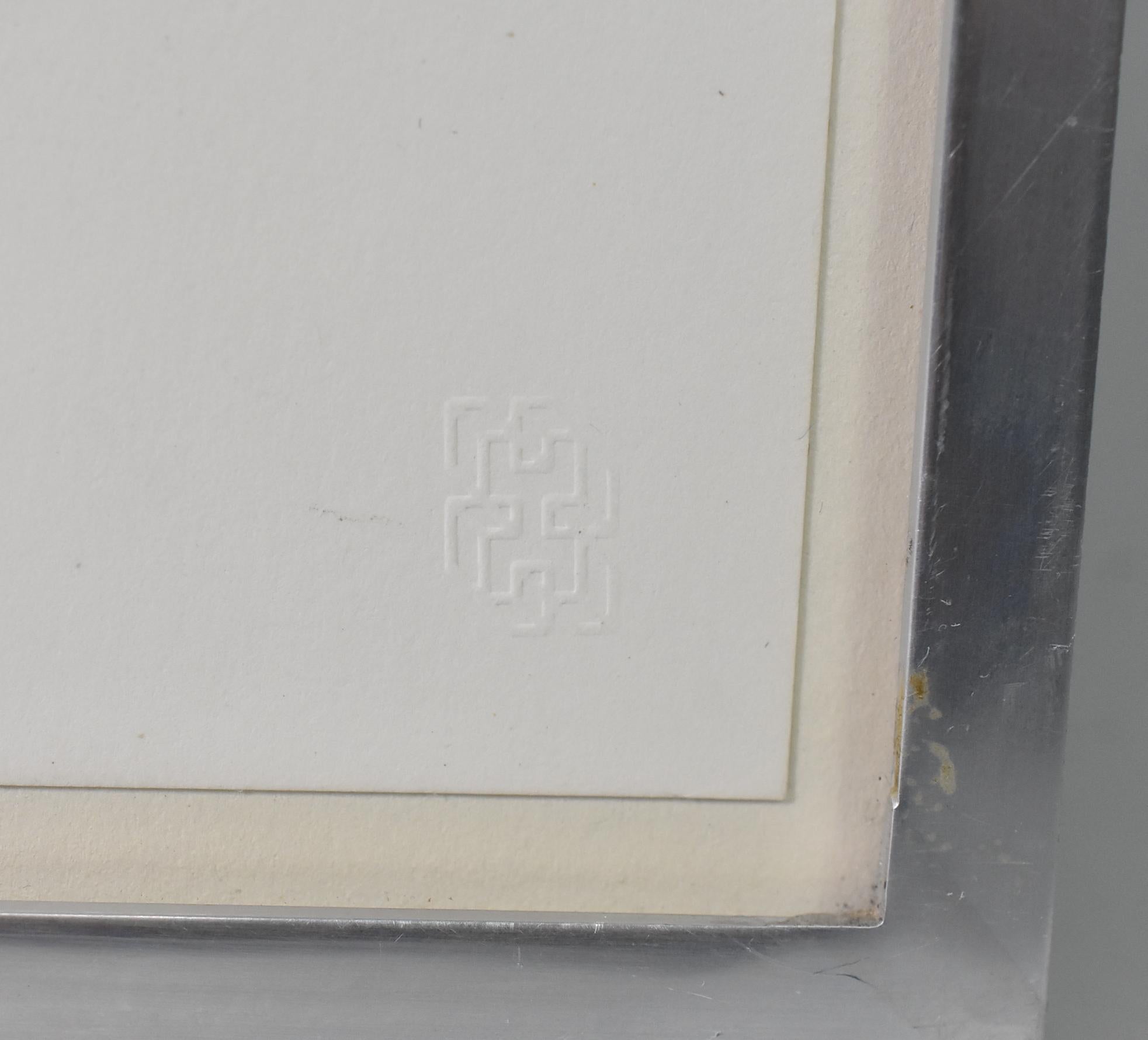 XX secolo Josef Albers Omaggio al quadrato, nero e grigio antracite in vendita
