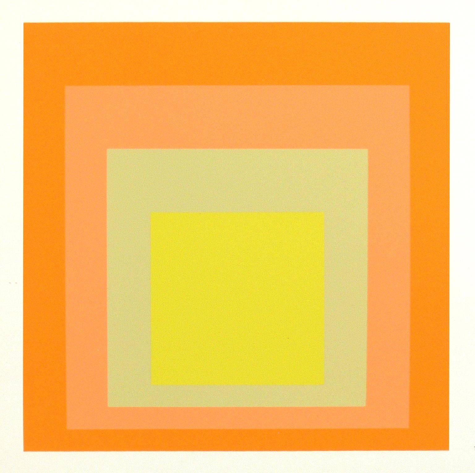 Lacquered Josef Albers Homage to the Square Lithographs
