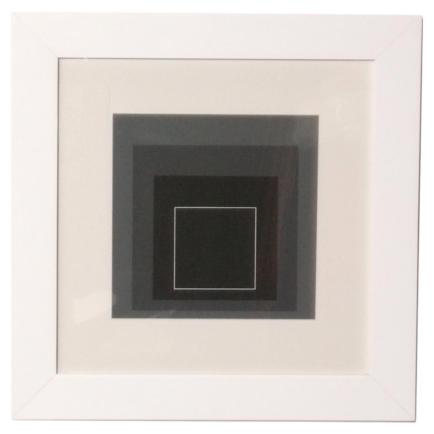 Josef Albers Homage To The Square Serigraph Newly Framed Mid Century