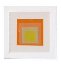 Josef Albers Omaggio al quadrato Set di sei serigrafie del metà secolo appena incorniciate