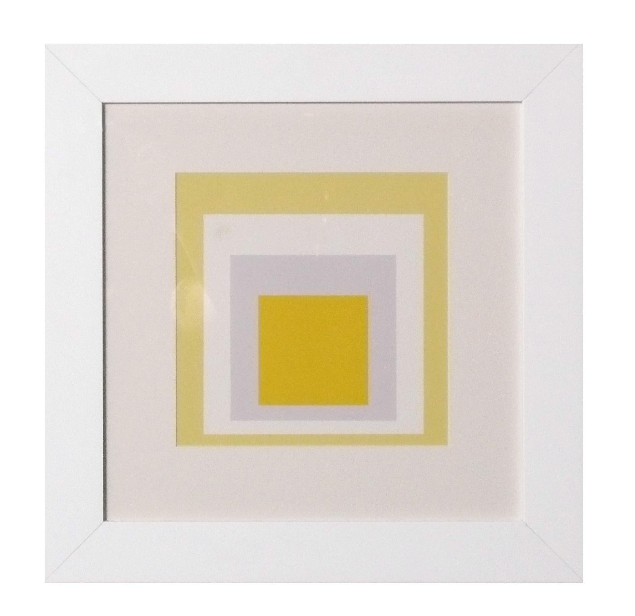 Josef Albers Hommage an das Quadrat Serigraphien Satz von sechs neu gerahmt Mitte des Jahrhunderts im Angebot 1