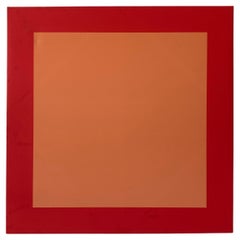 Peinture inspirée de Josef Albers « Happy » de Todd Hase, orange