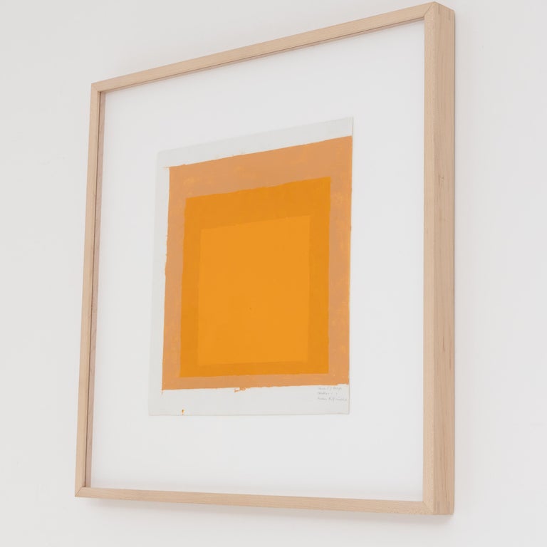 Josef Albers: Study on Homage to the Square, without year (sixties) For Sale 1