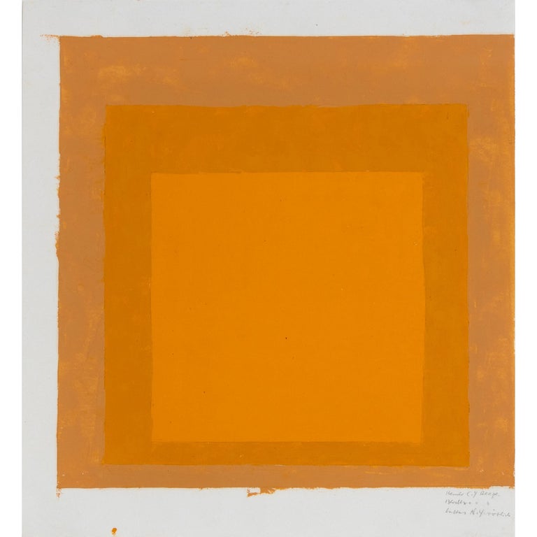 <i>Study on Homage to the Square</i>, 1960s, by Josef Albers, offered by EHRL Fine Art and Antiques