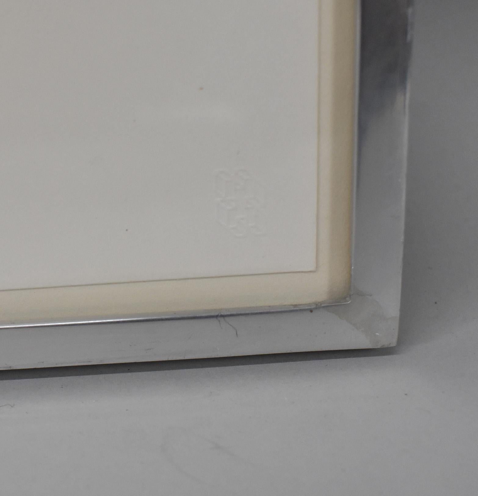20ième siècle Josef Albers Porta Negra 1965 Hard Edge Soft Edge Series, bleu, vert et gris en vente