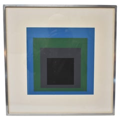 Josef Albers Porta Negra 1965 Serie Hard Edge Soft Edge, Blue, Green & Greene