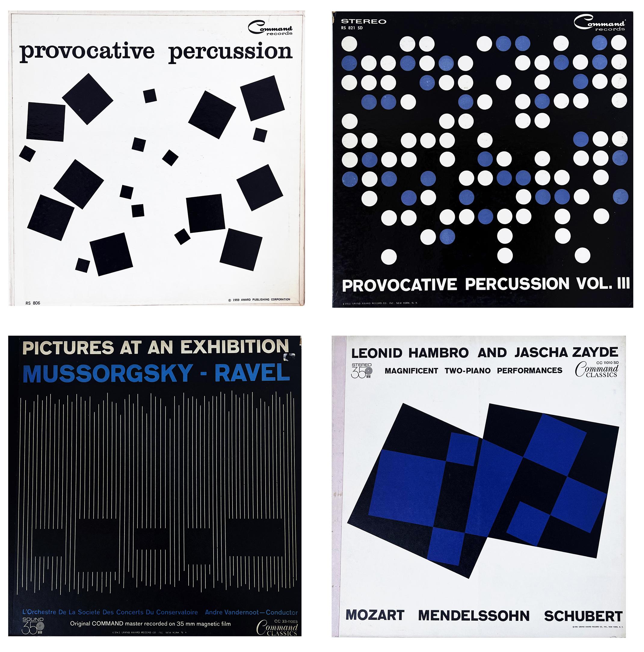 1950s Josef Albers record cover art: set of 7 works (Albers album art) For Sale 8