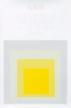 "Albers - Galerie Melki Paris (gray)" Homage to the Square Vintage Poster