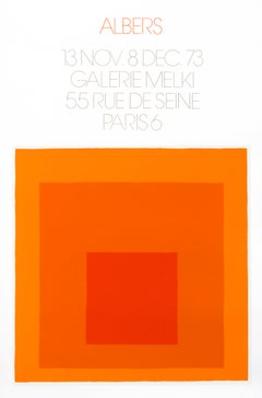 "Albers - Galerie Melki Paris (orange)" Homage to the Square Mid Century poster