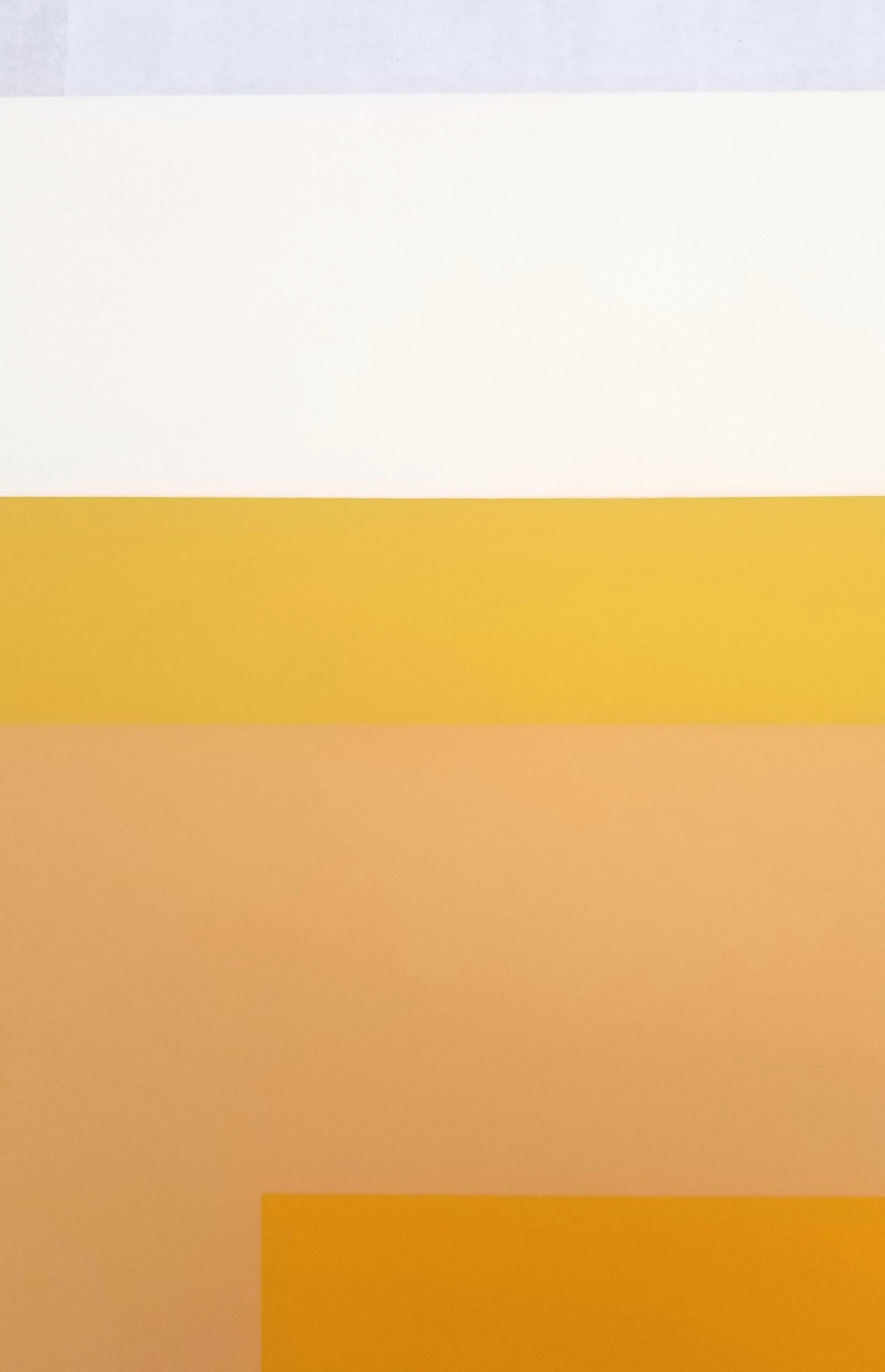 Arrivato /// Bauhaus Astratto Geometrico Josef Albers Serigrafia Giallo Minimal in vendita 10