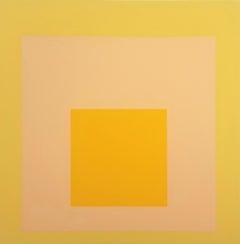Arrivato /// Bauhaus Astratto Geometrico Josef Albers Serigrafia Giallo Minimal