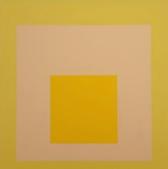Arrived /// Bauhaus Abstract Geometric Josef Albers Screenprint Yellow Minimal