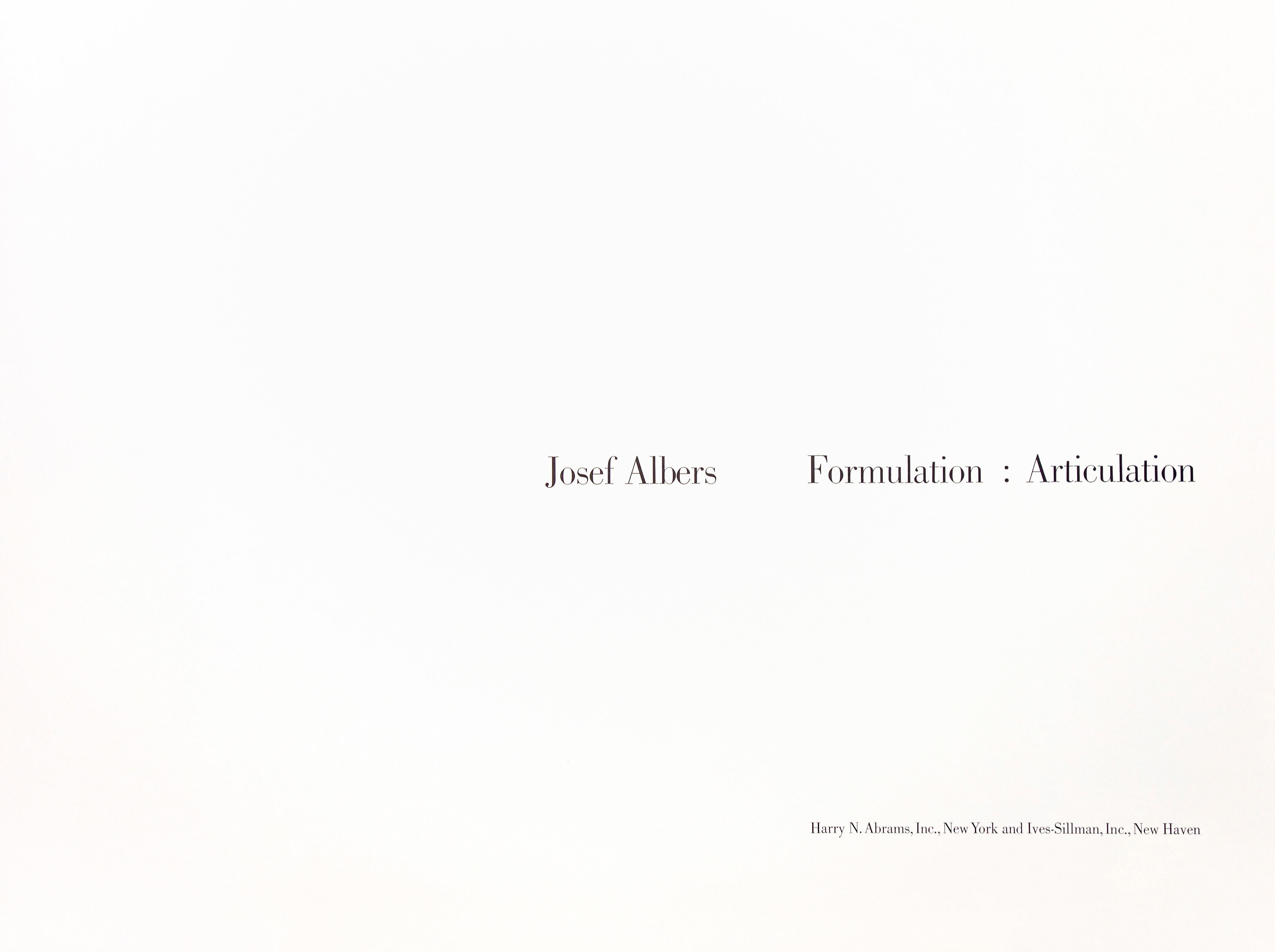 Formulation : Articulation, Portfolio I Folder 17 (B) - Abstract Print by Josef Albers