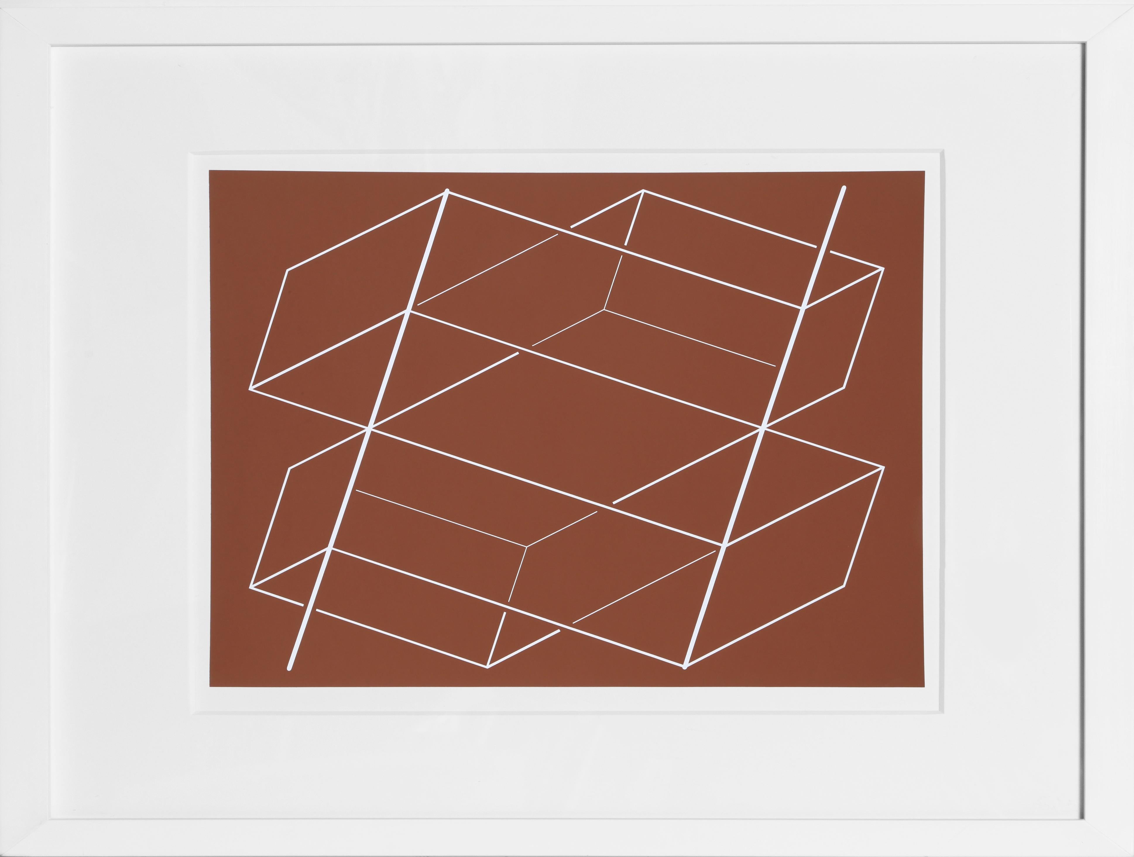 Bands/Posts - P1, F3, I1, OP Art Screenprint by Josef Albers
