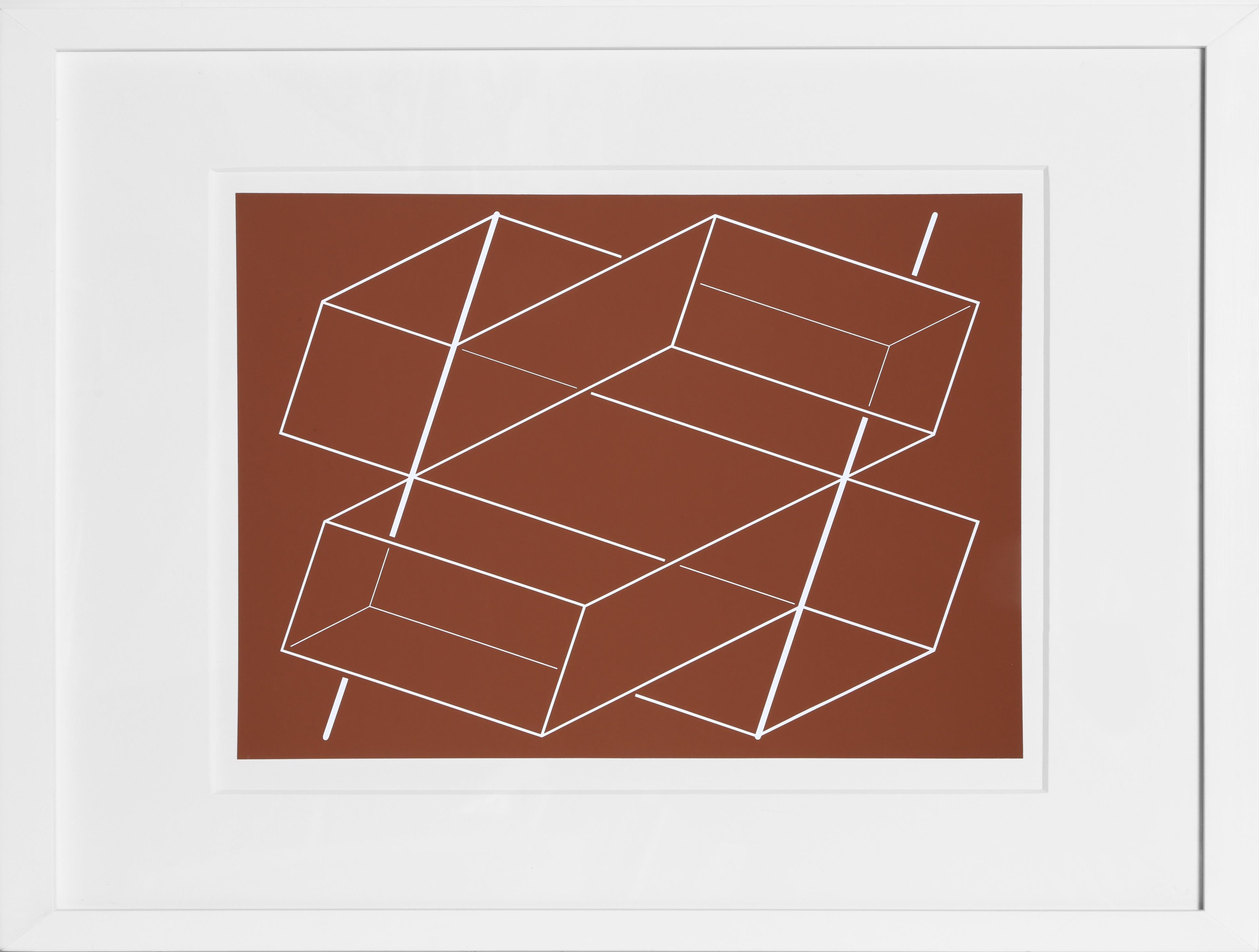 Bands/Posts - P1, F3, I2, Geometric Abstract Screenprint by Josef Albers