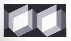 Biconjugate - P1, F27, I2, gerahmter abstrakter geometrischer Raumteiler von Josef Albers