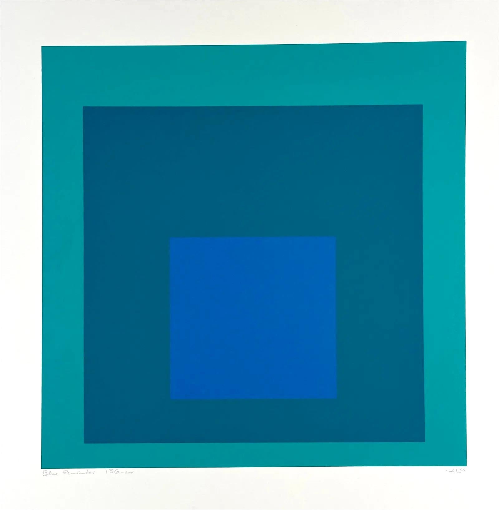 Blue Reminding - Print by Josef Albers