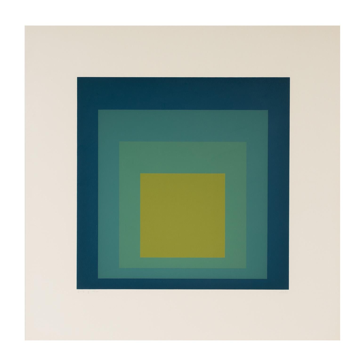 Blau bis Grün – Print von Josef Albers