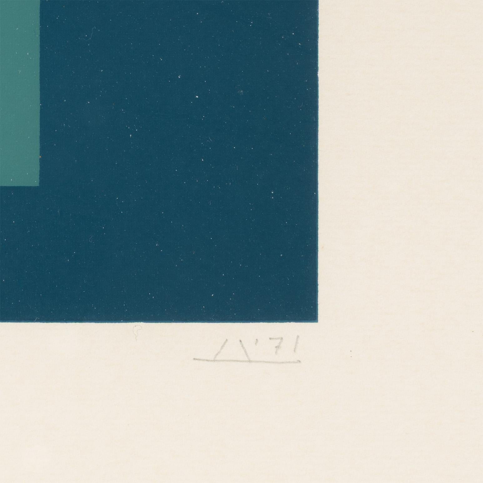 Blau bis Grün (Hard Edge), Print, von Josef Albers