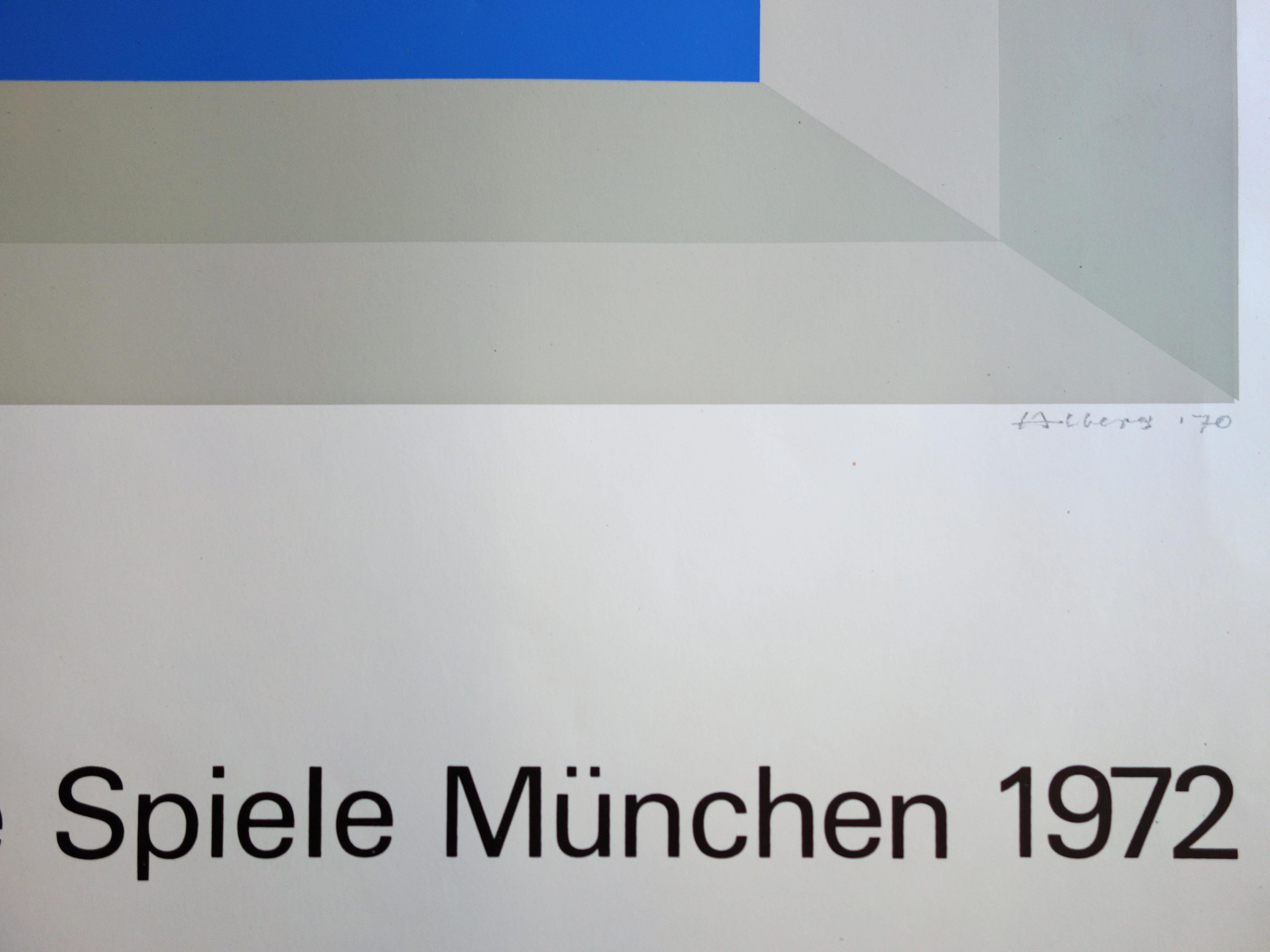 Cinetic Window - Screenprint (Olympic Games Munich 1972) - Print by Josef Albers