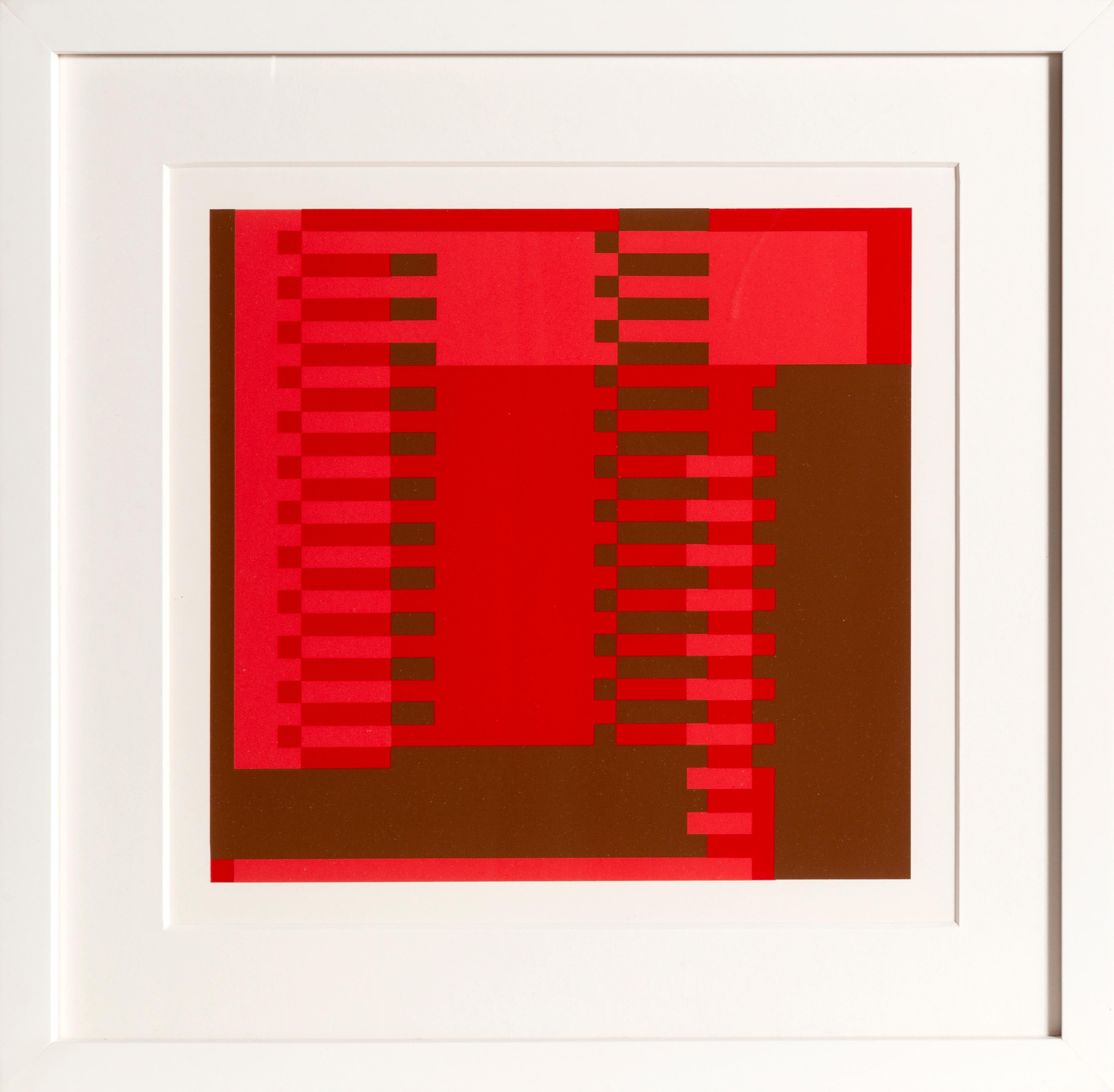 Abstract Print Josef Albers - Colossal Building - P1, F22, I1 de la formulation : Articulation (Portfolio)