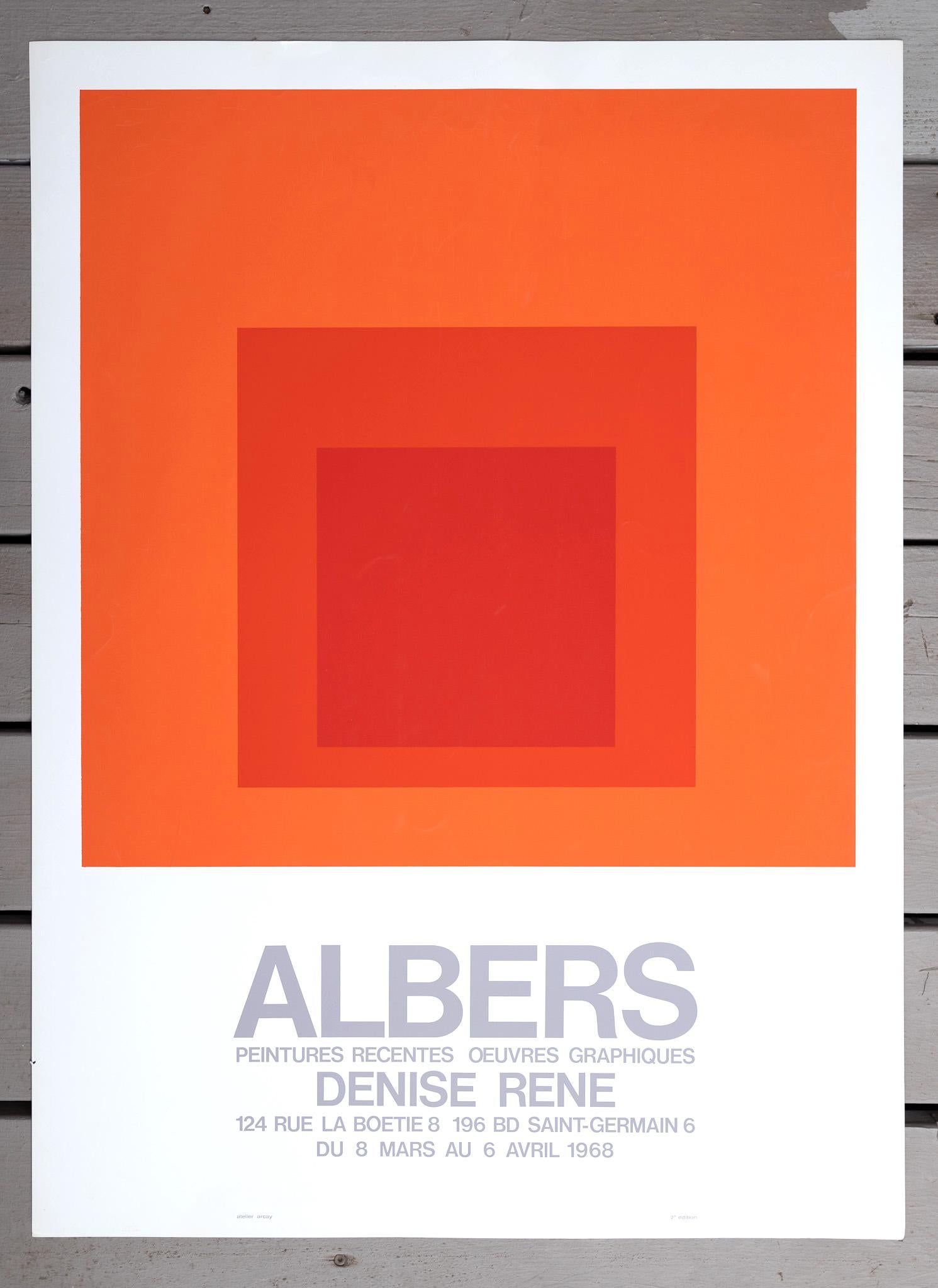 Red Denise Rene Poster - Print by Josef Albers