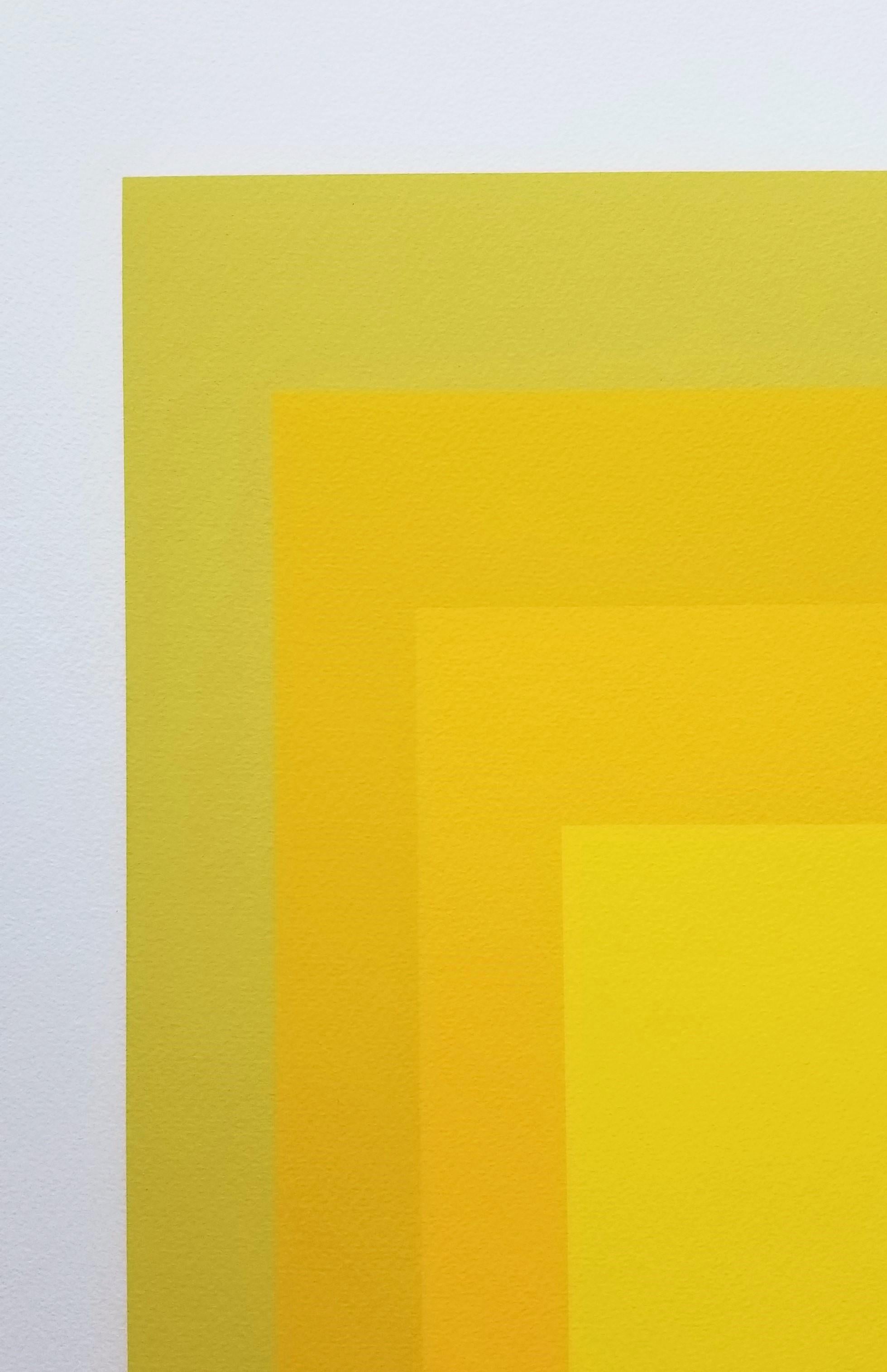 Écran jaune « Bauhaus Abstract Geometric Josef Albers Minimalism » en vente 4