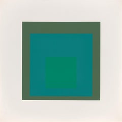 EK If de "Homenaje al cuadrado: Edición Keller I" - Abstracto, Verde, Geometría