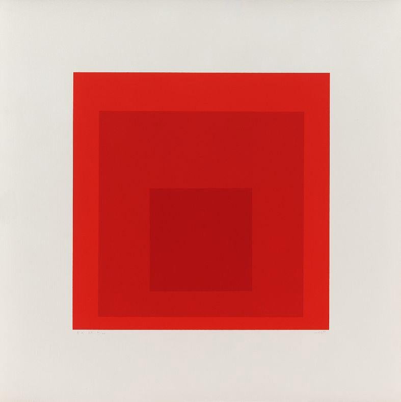 Josef Albers Abstract Print - "EK IK" from the series Homage to the Square