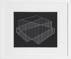 Fenced - P2, F6, I1, Geometric Abstract Screenprint by Josef Albers