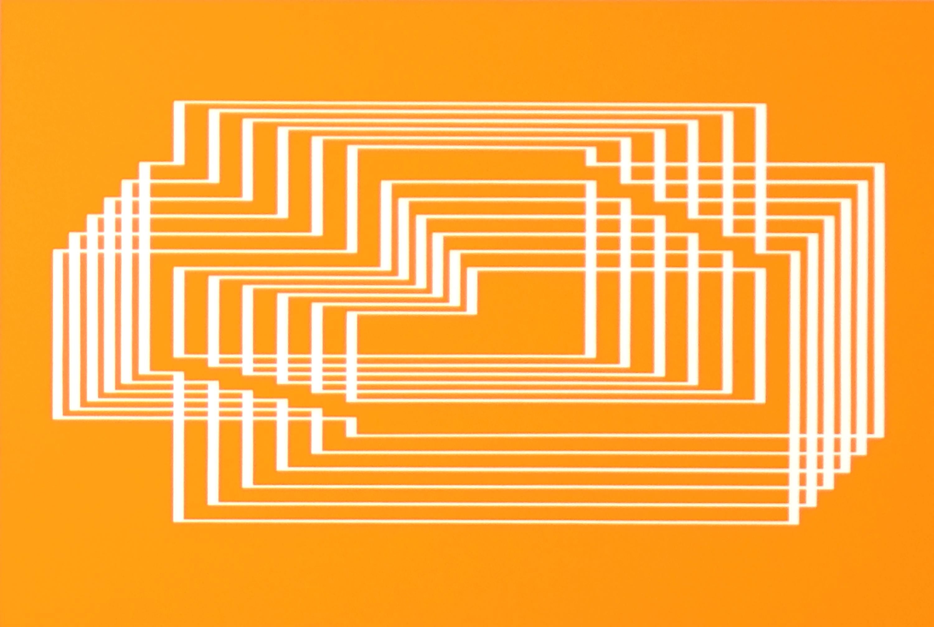 Formulación: Articulación - Abstract Print Naranja de Josef Albers