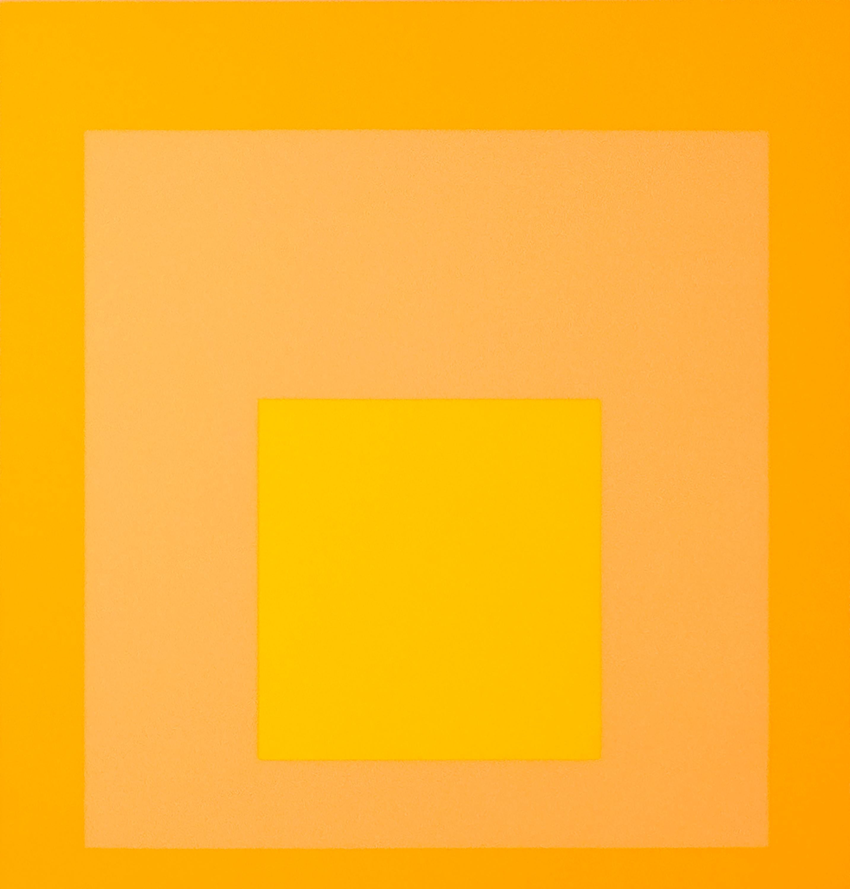Formulation : Articulation - Orange Abstract Print par Josef Albers