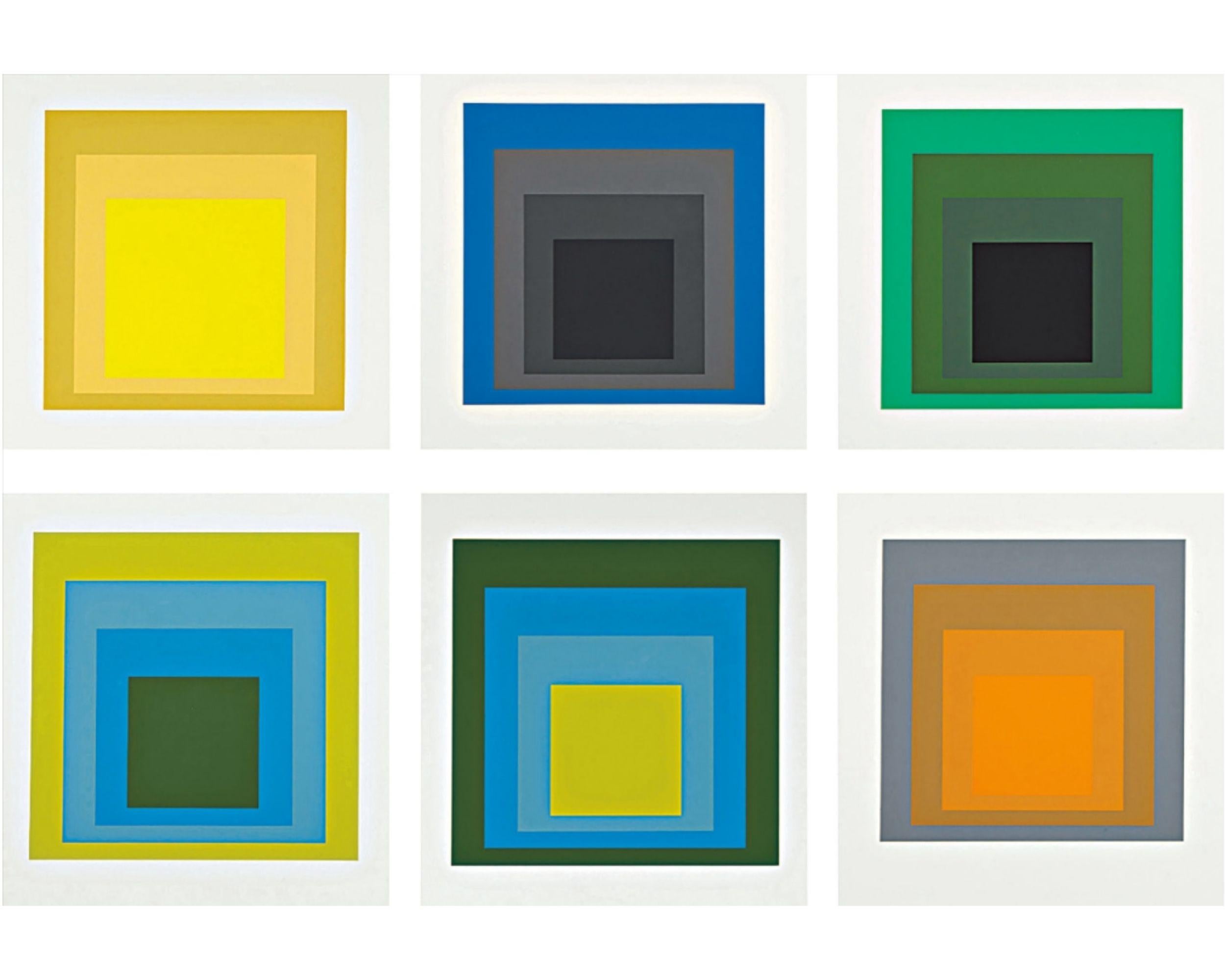 JOSEF ALBERS
Formulation: Articulation I & II, 1972

The complete set of 127 screenprints in colours, on 66 sheets of wove paper, folded (as issued)
Signed and numbered from the edition of 1000 in black ink on the justification
Co-published by Harry