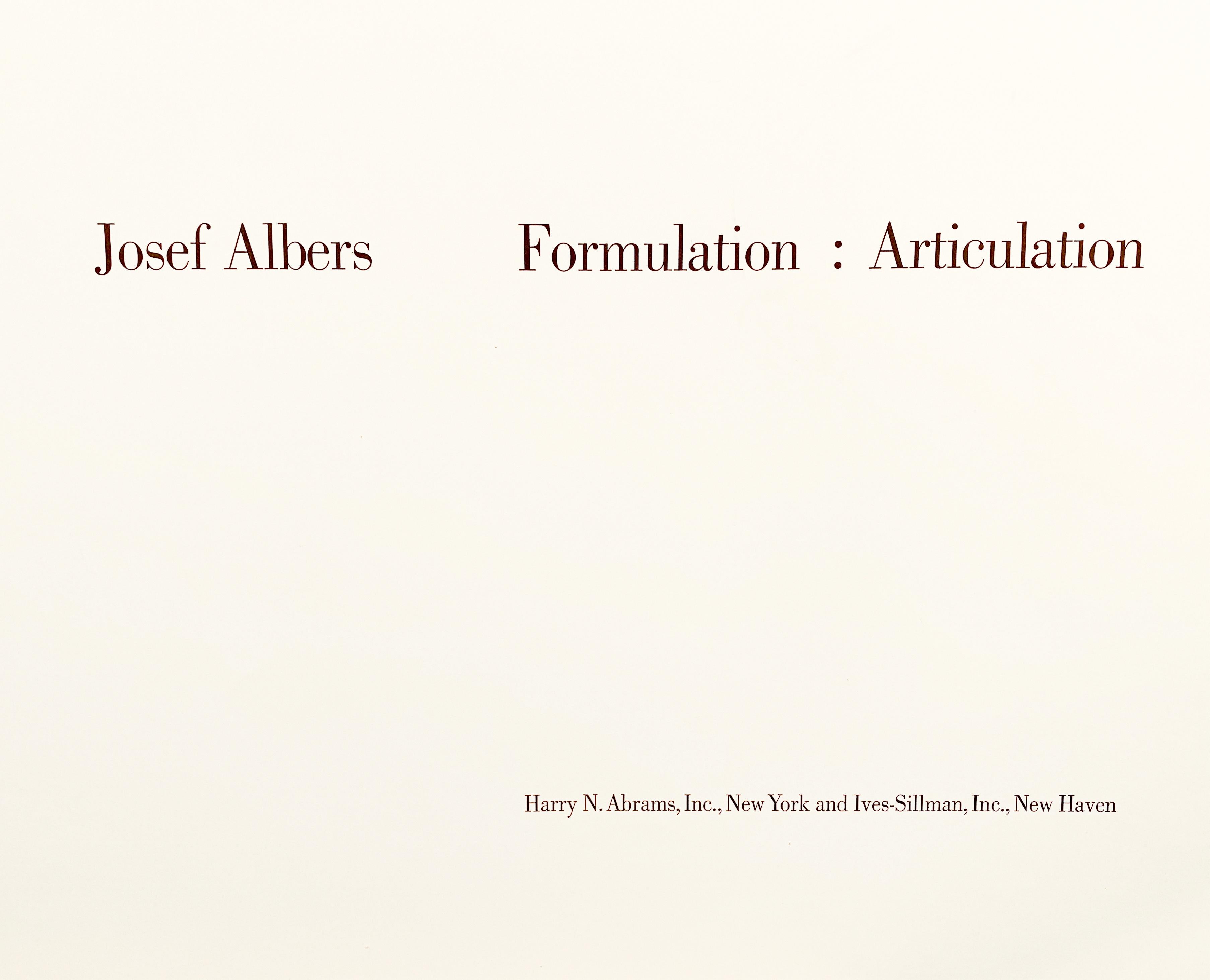 Formulation : Articulation Portfolio I Folder 19 (B) - Abstract Print by Josef Albers