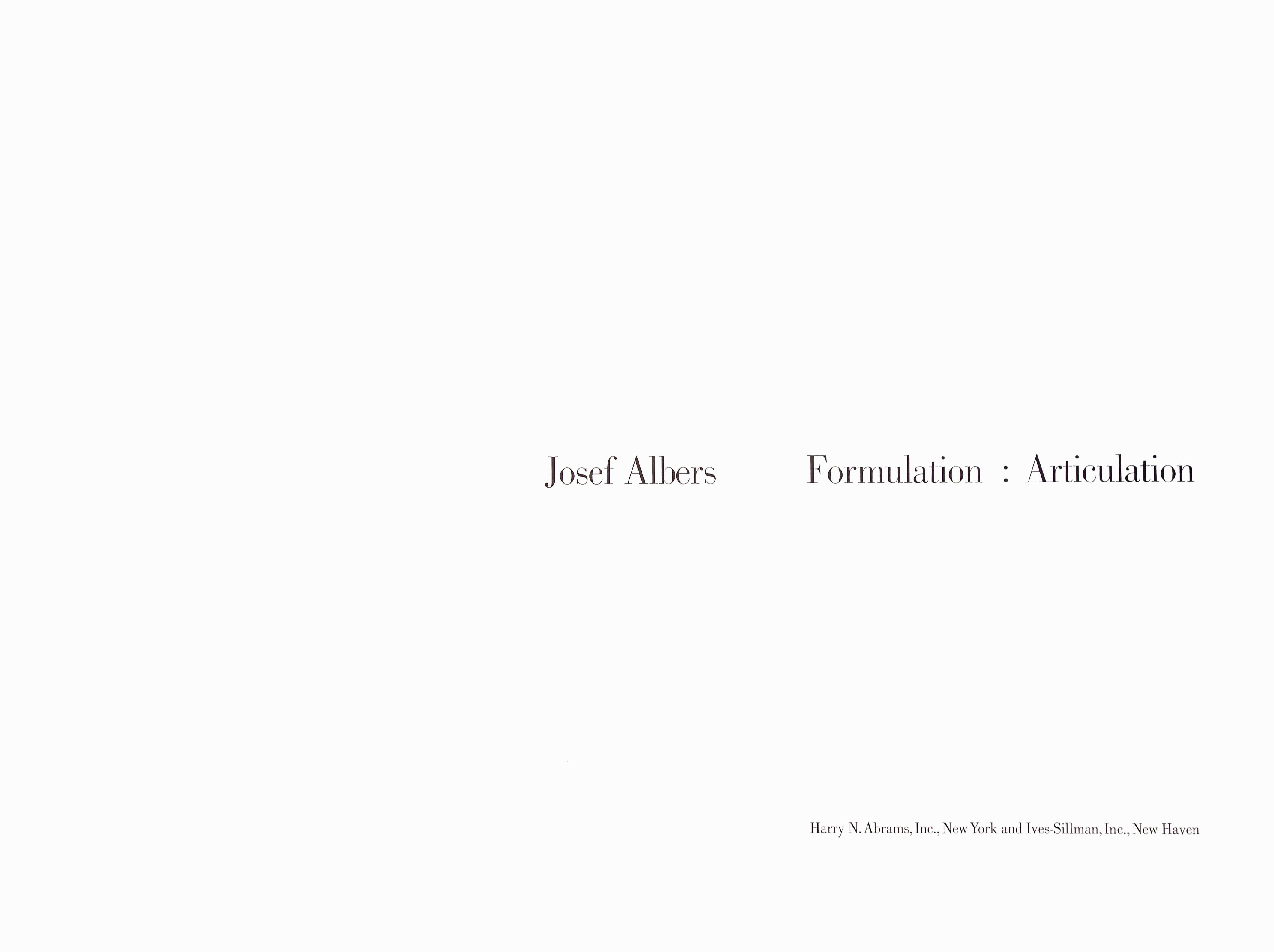 Formulation : Articulation, Portfolio I, Folder 23 (B) 