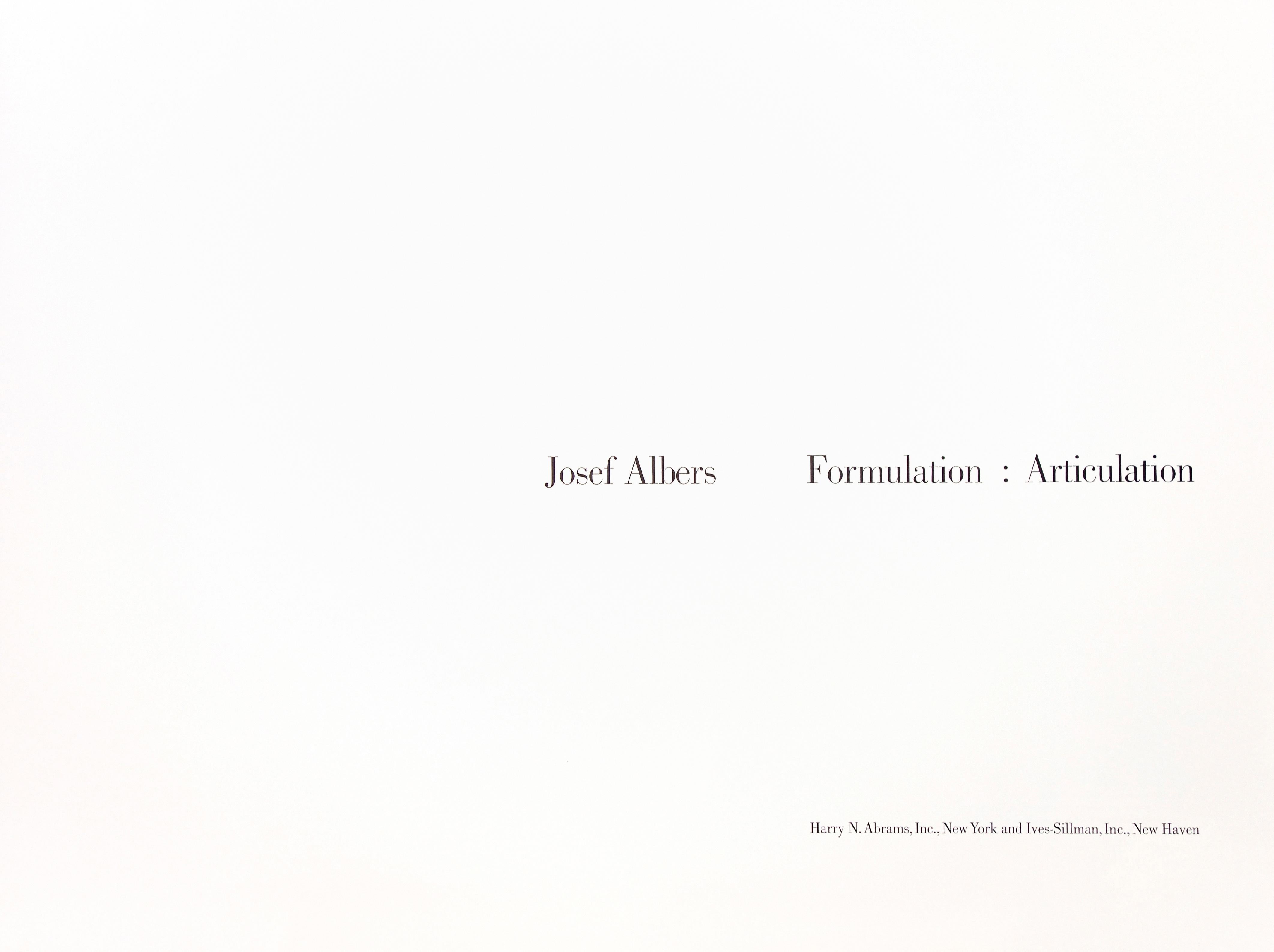 Formulation : Articulation, Portfolio II Folder 1 (B) - Abstract Print by Josef Albers