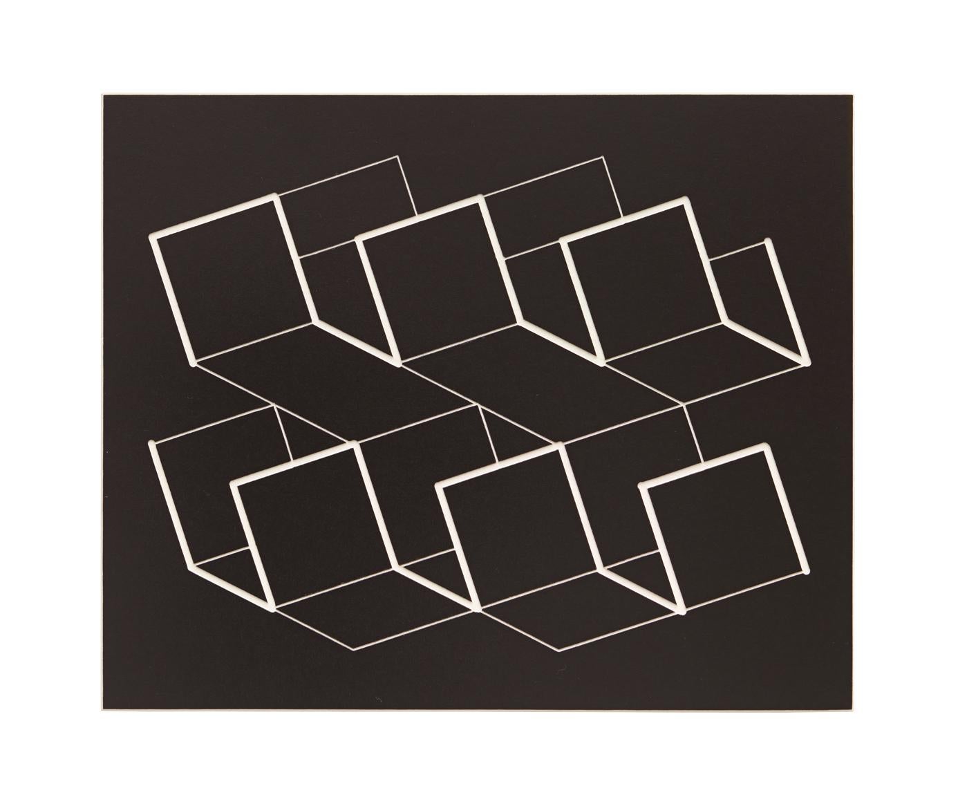 from "Structural Constellations" - Abstract, engraving, geometric, black, white
