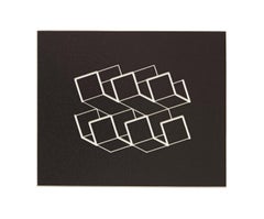 from "Structural Constellations" - Abstract, engraving, geometric, black, white