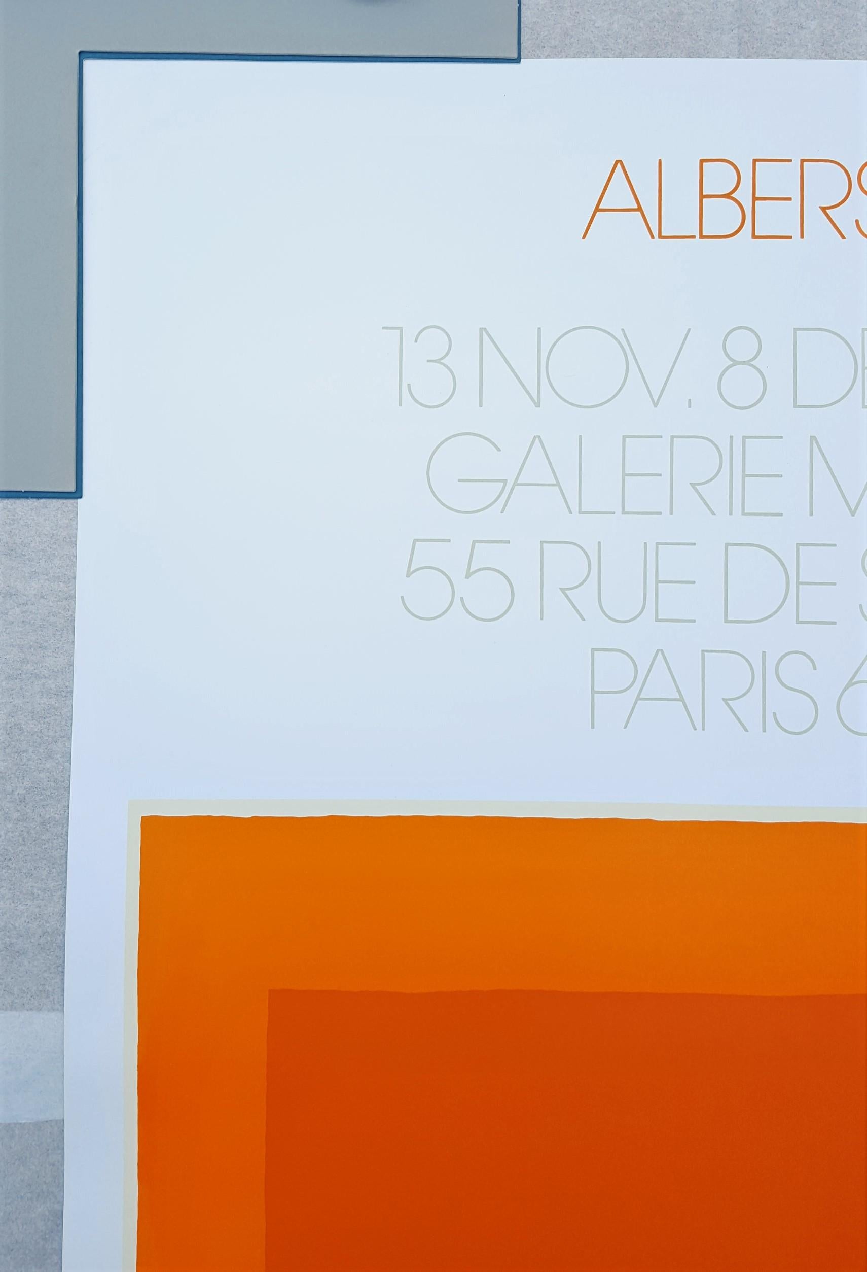 Galerie Melki (Homage to the Square) - Orange Abstract Print by Josef Albers