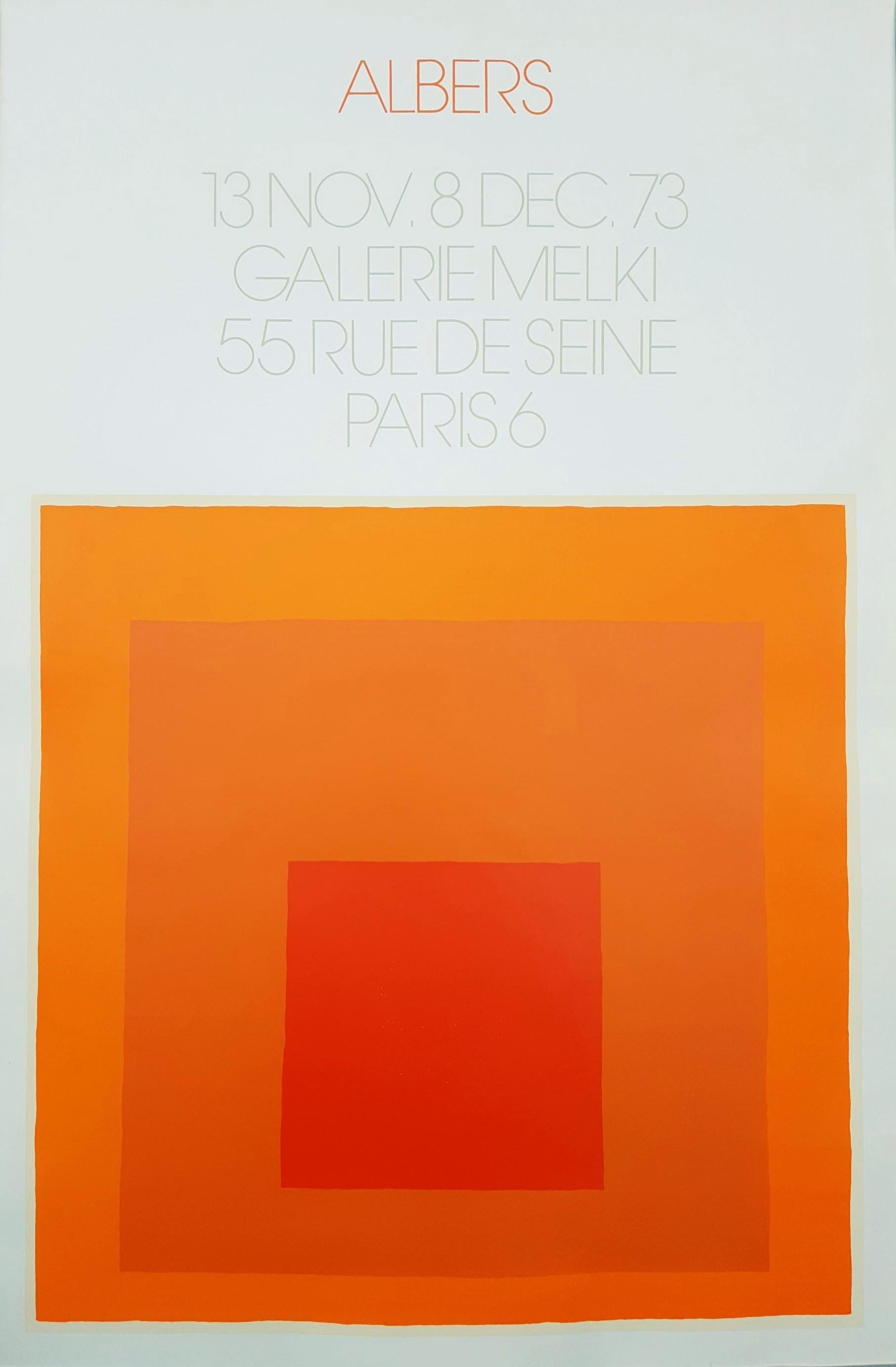 Josef Albers Abstract Print - Galerie Melki (Homage to the Square)